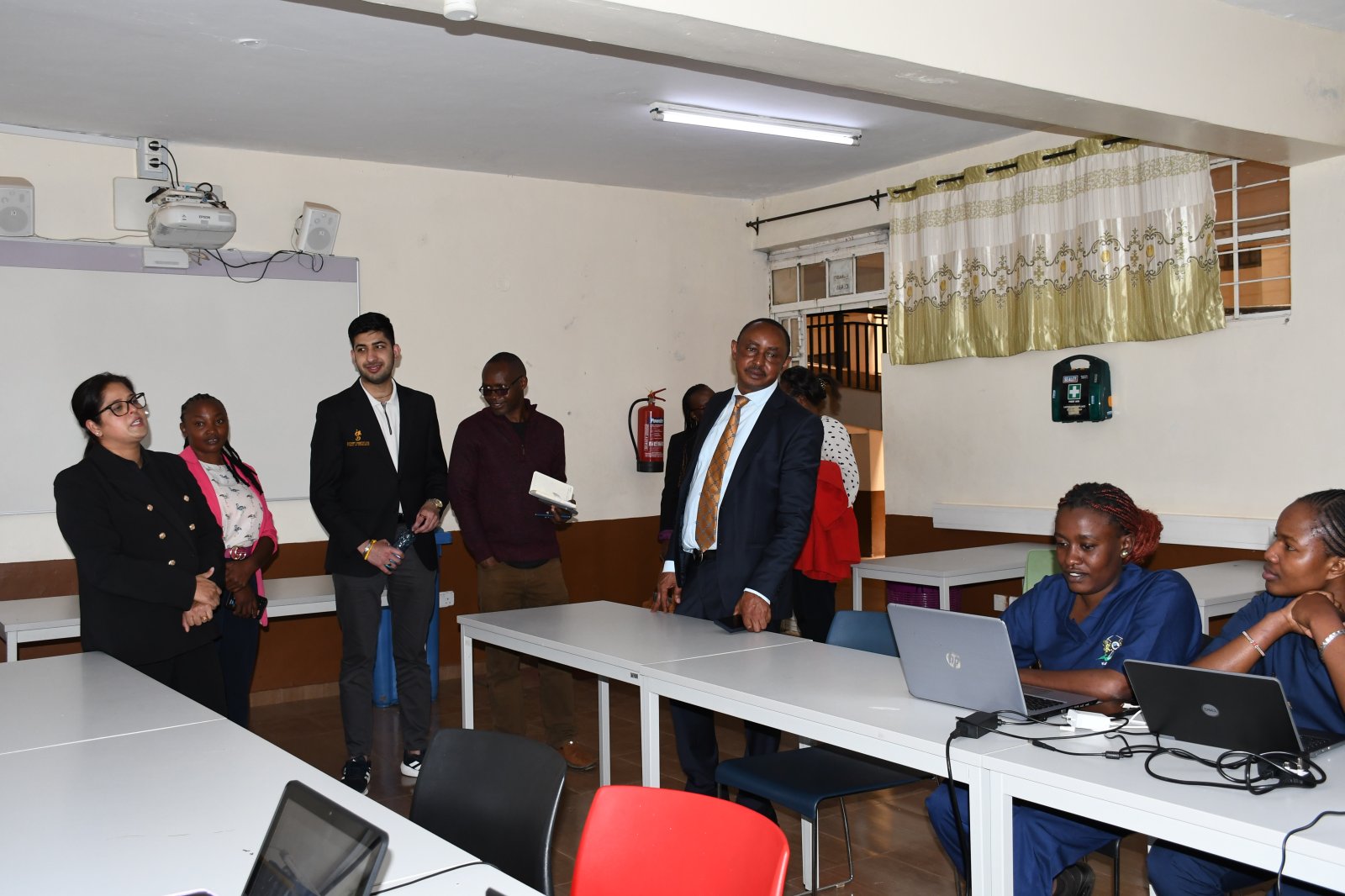 Touring the workshops at Kabete National Polytechnic